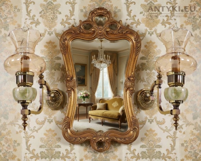 antyczne kinkiety z onyksu